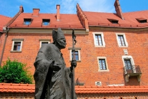 Monument to Pope John Paul II in Krakow